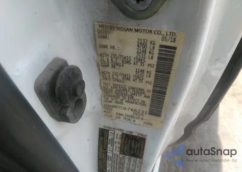 2018 Nissan Frontier S z USA, uszkodzony, nr VIN 1N6BD0CT5JN766231